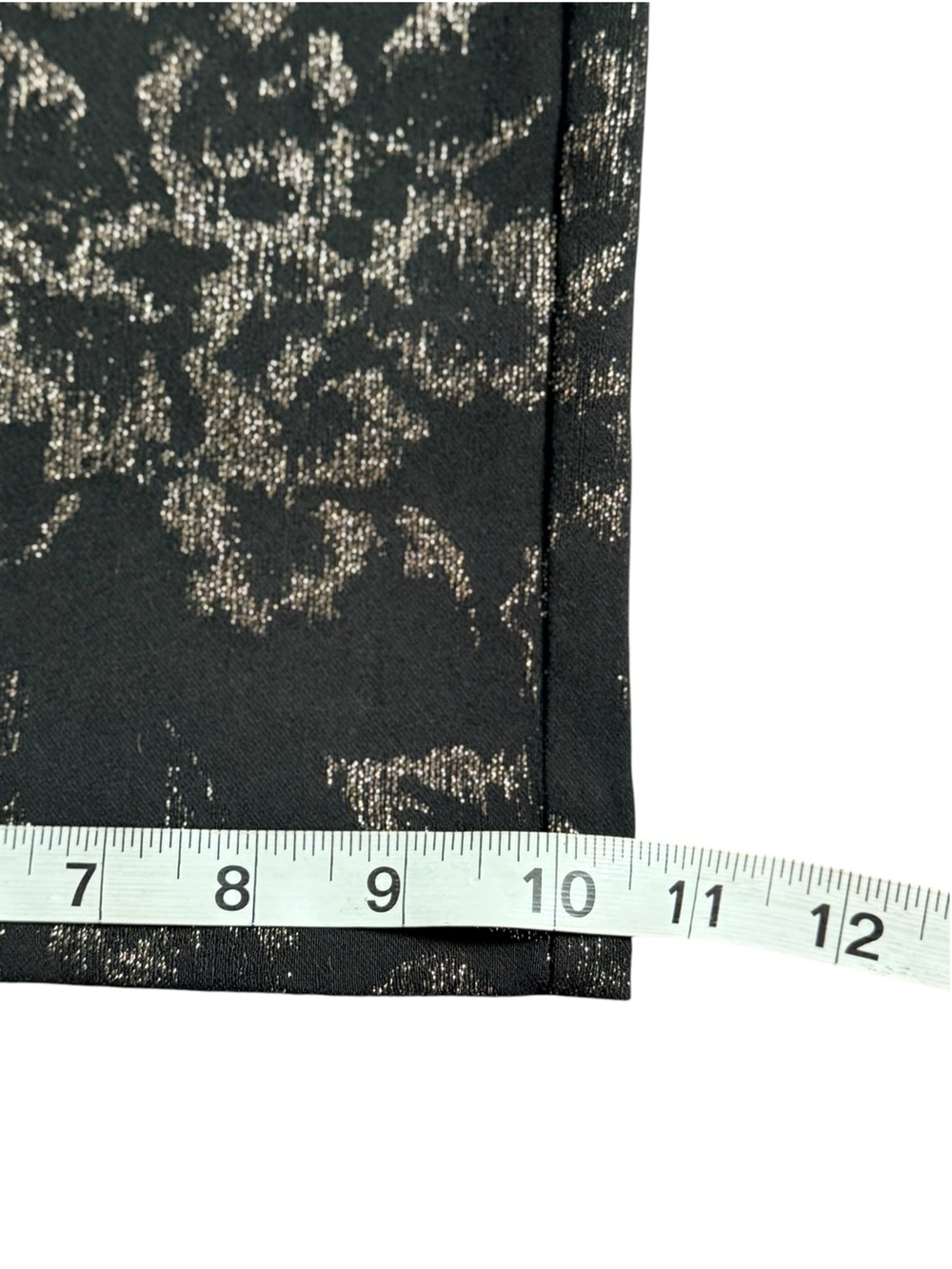 Jules & Leopold Metallic Floral Wide Leg Pants Black Gold Roses L - Picture 10 of 13